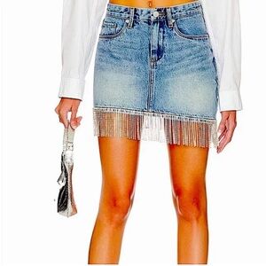 Blank NYC denim rhinestone skirt 
Size 31 NWT